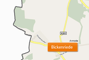 Übersichtskarte der Gemeinde Anrode - Link Bickenriede